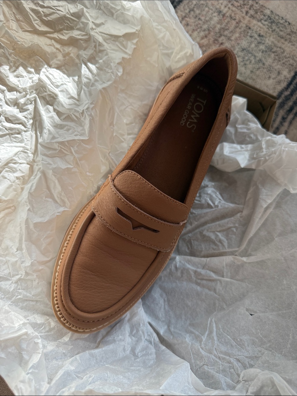 Toms Cara Loafers Tan Leather - Picture 4 of 6